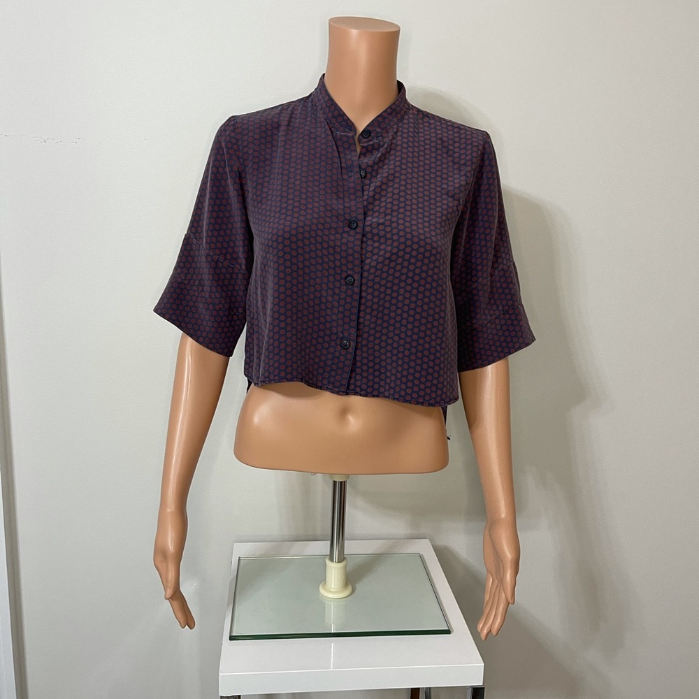 ApieceApart silk 1/2 sleeve hi/lo blouse sz0